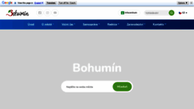What Mesto-bohumin.cz website looked like in 2021 (2 years ago)