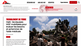 What Msf.fr website looked like in 2021 (2 years ago)