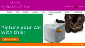 What Mythreecats.com website looked like in 2021 (2 years ago)