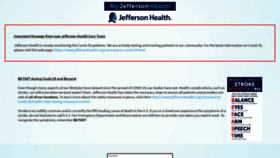 What My.jeffersonhealth.org website looked like in 2021 (2 years ago)