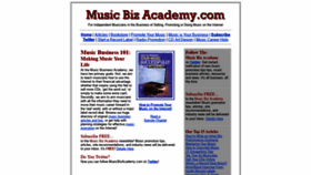 What Musicbizacademy.com website looked like in 2021 (2 years ago)
