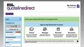 What Mypolicies.quotelinedirect.co.uk website looked like in 2021 (2 years ago)