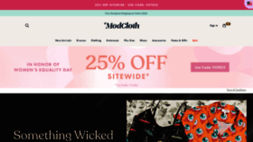 What Modcloth.com website looked like in 2021 (2 years ago)