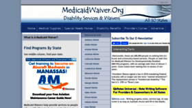 What Medicaidwaiver.org website looked like in 2021 (2 years ago)