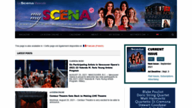 What Myscena.org website looked like in 2021 (3 years ago)