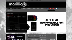What Marillion.com website looked like in 2021 (2 years ago)