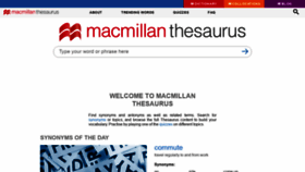 What Macmillanthesaurus.com website looked like in 2021 (2 years ago)