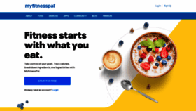 What Myfitnesspal.com website looked like in 2021 (2 years ago)