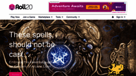 What Marketplace.roll20.net website looked like in 2021 (4 years ago)