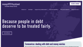What Moneyadvicescotland.org.uk website looked like in 2021 (3 years ago)