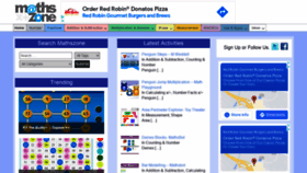 What Mathszone.co.uk website looked like in 2021 (2 years ago)