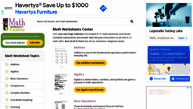 What Mathworksheetscenter.com website looked like in 2021 (2 years ago)
