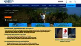 What Mayfieldclinic.com website looked like in 2021 (2 years ago)