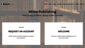 What Milnepublishing.geneseo.edu website looked like in 2021 (2 years ago)
