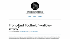 What Mike.zarandona.com website looked like in 2021 (3 years ago)
