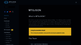 What Mtgjson.com website looked like in 2021 (2 years ago)