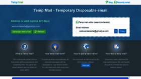What Mail-temp.com website looked like in 2021 (2 years ago)
