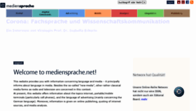 What Mediensprache.net website looked like in 2021 (2 years ago)