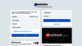 What Masthead.social website looked like in 2021 (2 years ago)