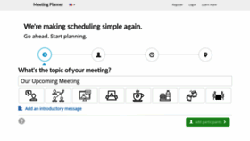 What Meetingplanner.io website looked like in 2021 (2 years ago)