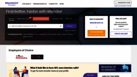 What Monster.com.my website looked like in 2021 (2 years ago)