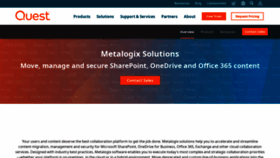 What Metalogix.com website looked like in 2021 (2 years ago)