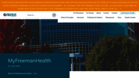 What Myfreemanhealth.com website looked like in 2021 (4 years ago)