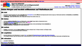 What Matheraum.de website looked like in 2021 (2 years ago)