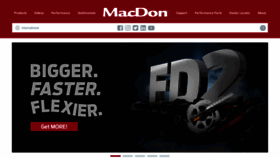 What Macdon.com website looked like in 2021 (2 years ago)