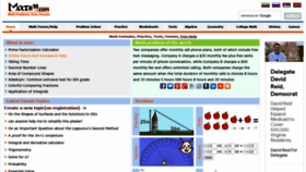 What Math10.com website looked like in 2021 (2 years ago)