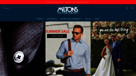 What Miltons.com website looked like in 2021 (2 years ago)