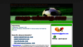 What Mega-winning.com website looked like in 2021 (2 years ago)