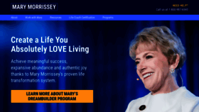 What Marymorrissey.com website looked like in 2021 (2 years ago)