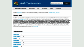 What Mmstestimonials.co website looked like in 2021 (3 years ago)