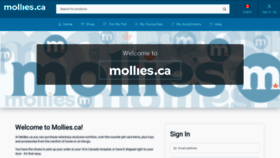 What Mollies.ca website looked like in 2021 (2 years ago)