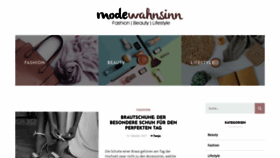 What Modewahnsinn.de website looked like in 2021 (2 years ago)