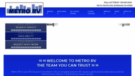 What Metrorv.com website looked like in 2021 (2 years ago)