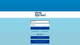 What Mychart.upstate.edu website looked like in 2021 (2 years ago)