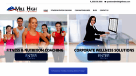 What Milehighfitness.com website looked like in 2021 (2 years ago)