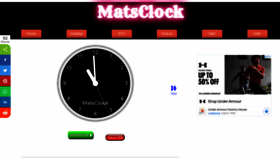 What Matsclock.com website looked like in 2021 (2 years ago)