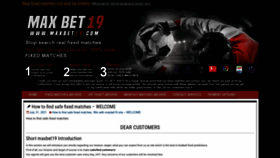 What Maxbet19.com website looked like in 2021 (2 years ago)