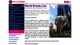 What Myworldevents.com website looked like in 2021 (2 years ago)