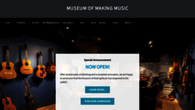 What Museumofmakingmusic.org website looked like in 2021 (2 years ago)