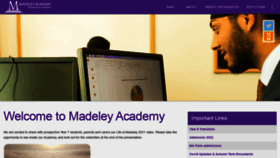 What Madeleyacademy.com website looked like in 2021 (2 years ago)