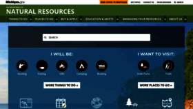 What Michigandnr.com website looked like in 2021 (2 years ago)
