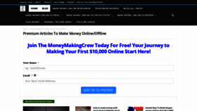 What Moneymakingcrew.com website looked like in 2021 (2 years ago)