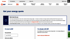 What My.edfenergy.com website looked like in 2021 (2 years ago)