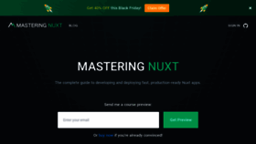 What Masteringnuxt.com website looked like in 2021 (2 years ago)