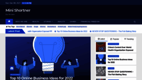 What Minishortner.xyz website looked like in 2021 (2 years ago)