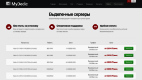 What Mydedic.ru website looked like in 2021 (2 years ago)